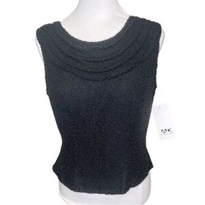 Andretta Donatello Beaded silk Plunging
Back Blouse